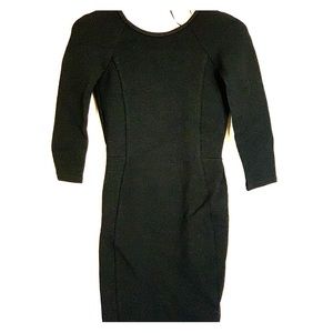 Zara open back black dress